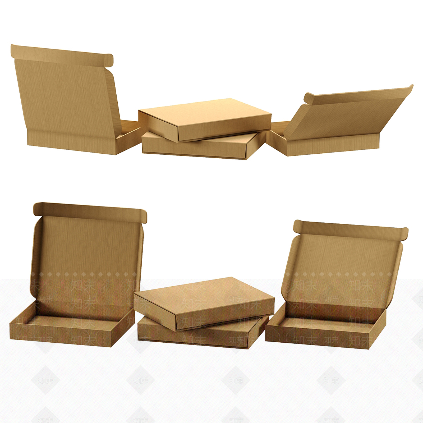 现代牛皮纸盒子SU模型下载【ID:1146780945】