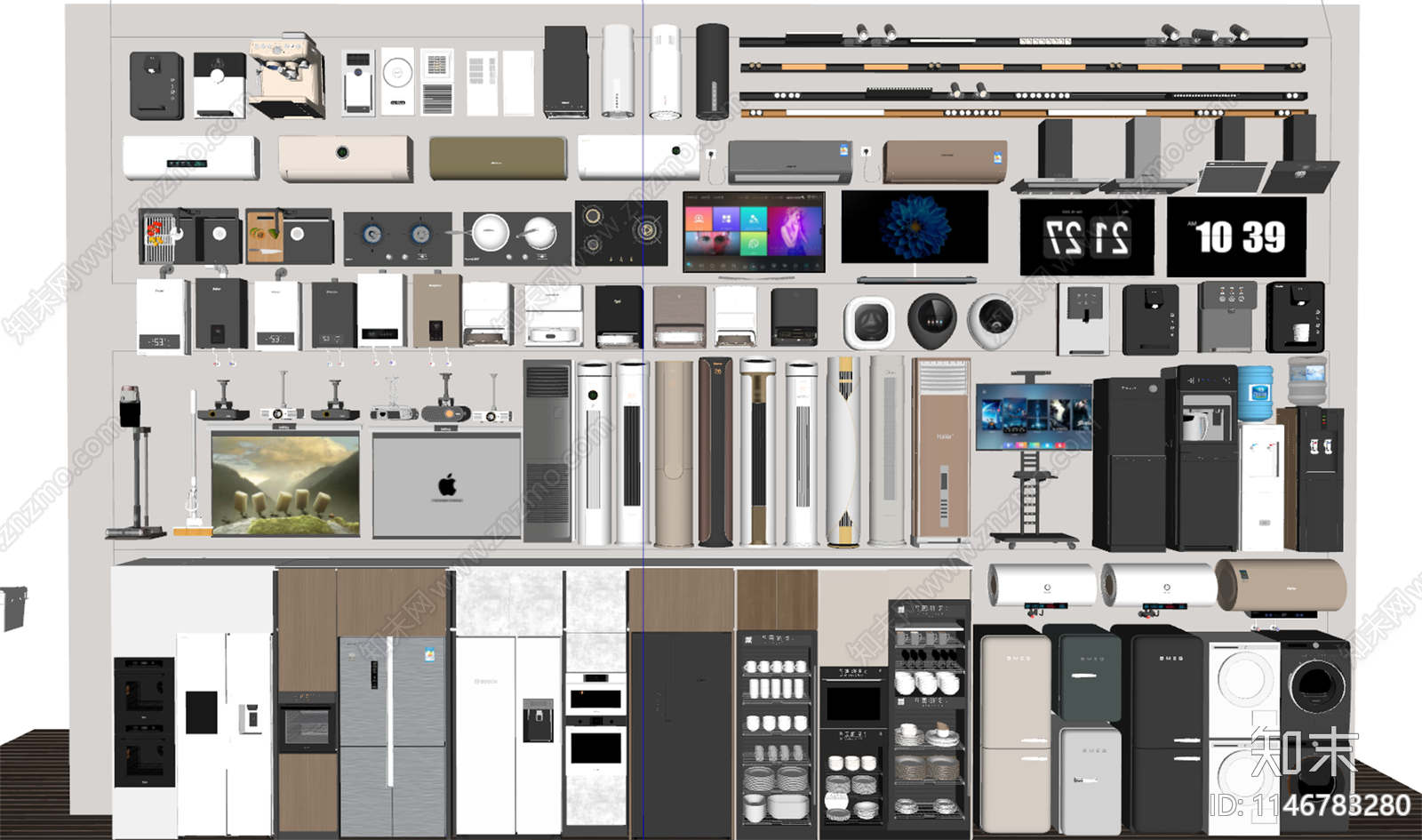 家用电器组合SU模型下载【ID:1146783280】