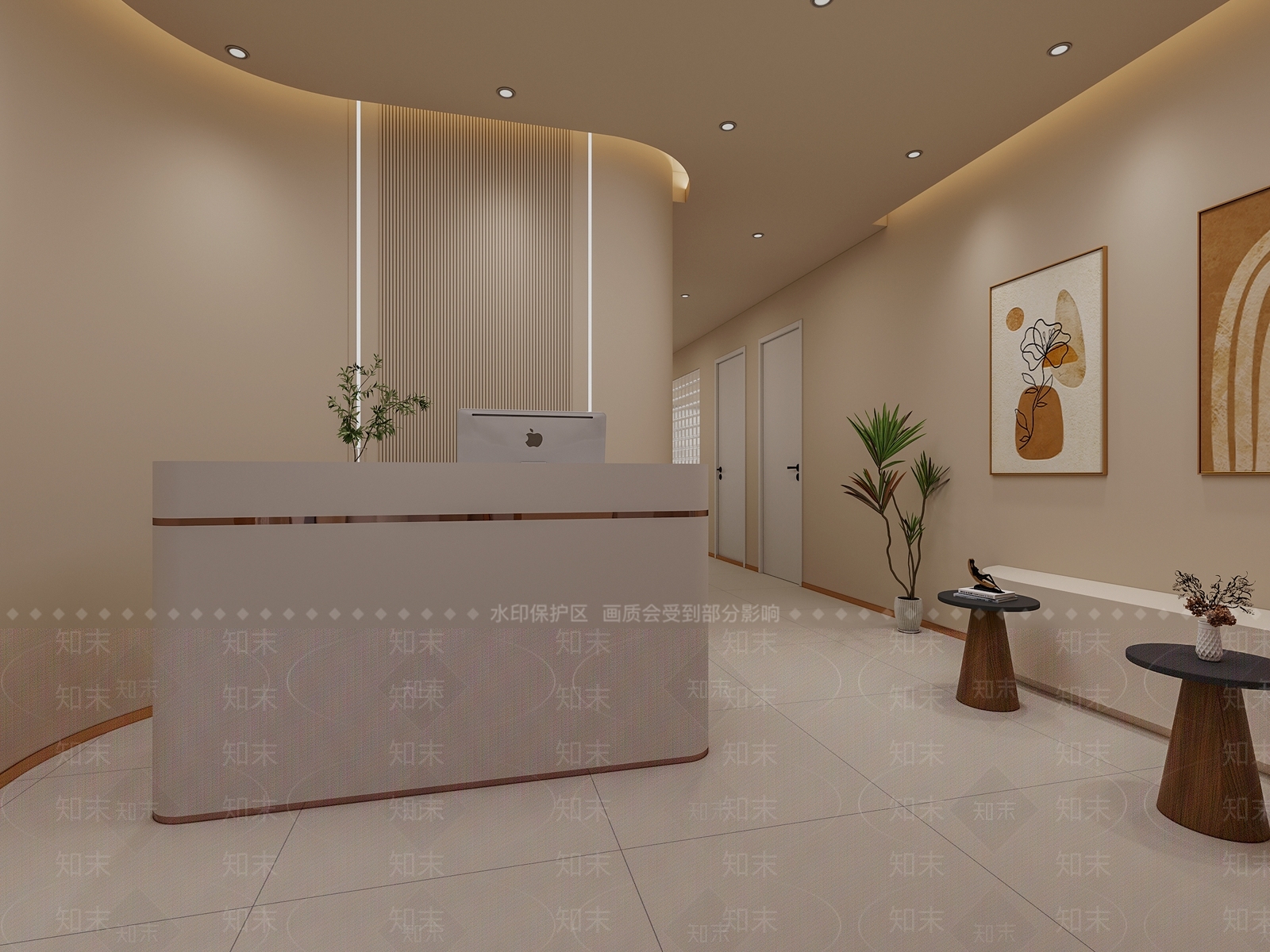 现代美容SPA店前台3D模型下载【ID:1146795470】