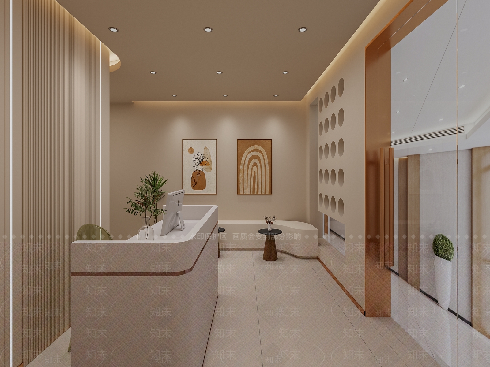 现代美容SPA店前台3D模型下载【ID:1146795470】