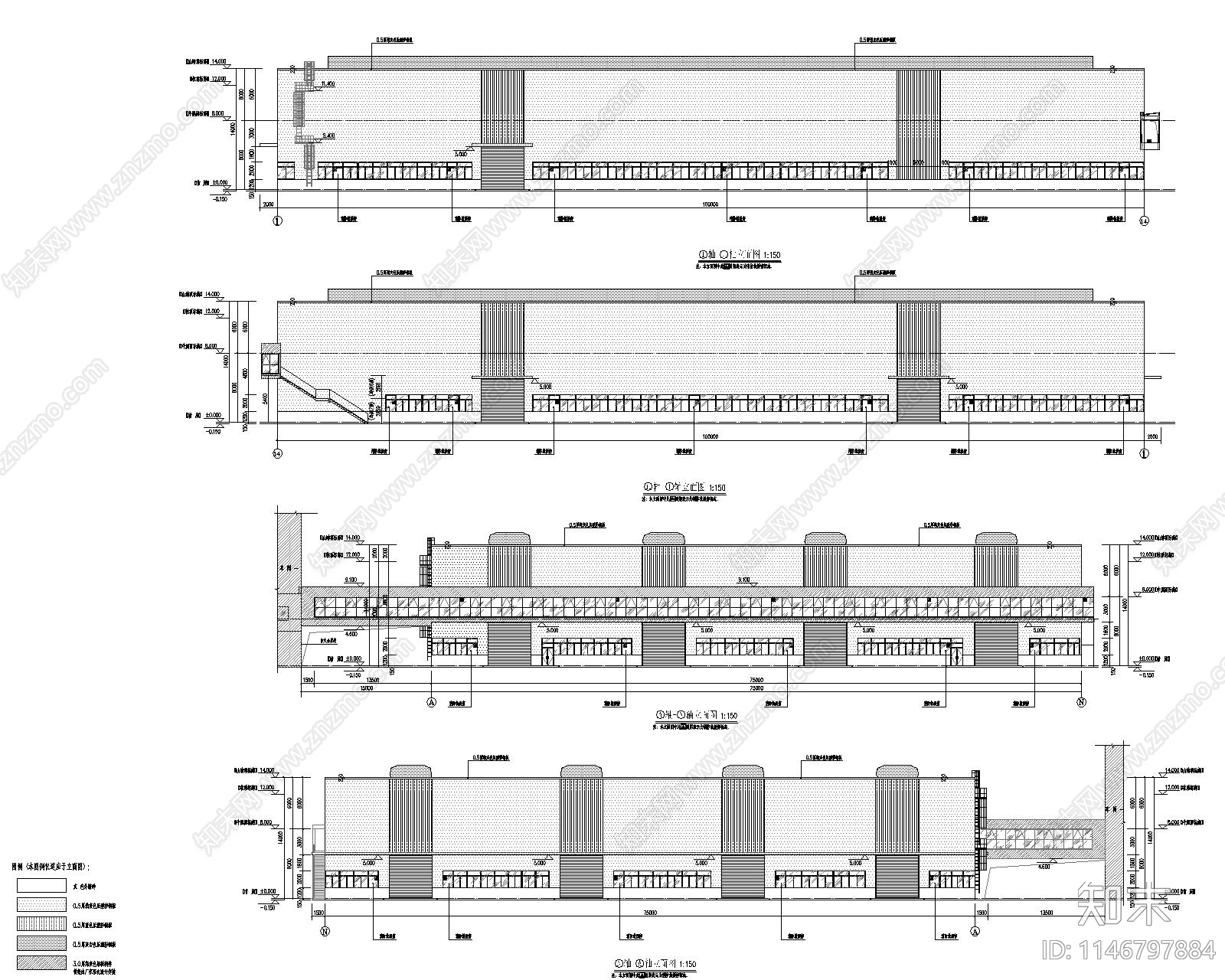 厂房车间建筑cad施工图下载【ID:1146797884】