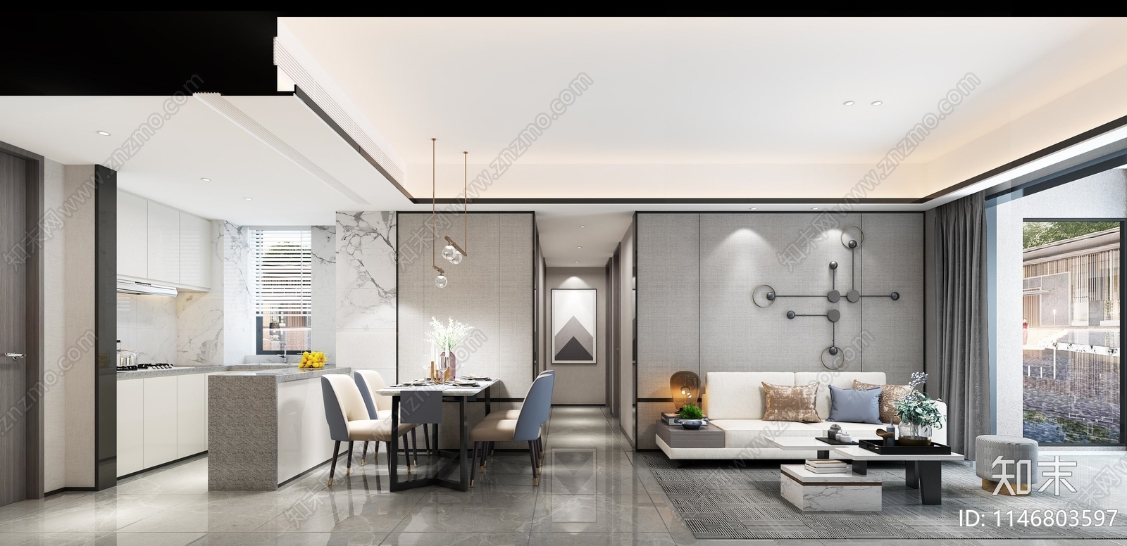 建发玺院A户型现代轻奢样板房室内cad施工图下载【ID:1146803597】