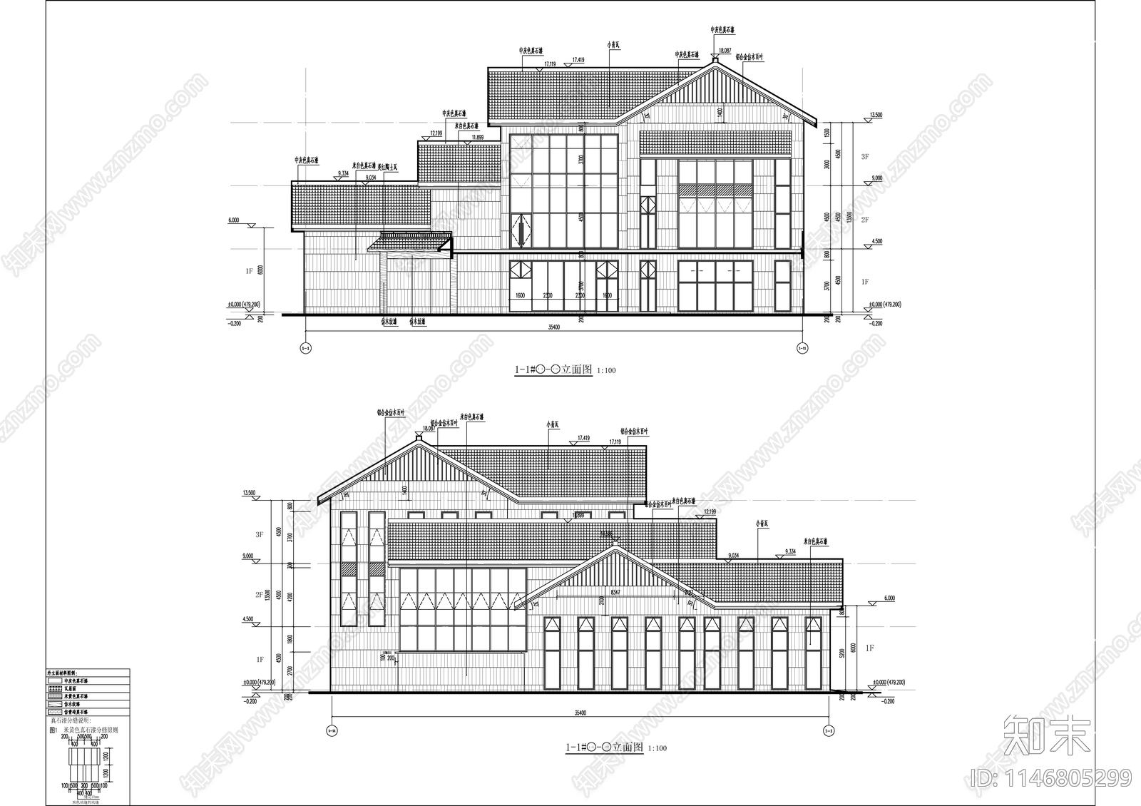 某老年大学教学楼建筑cad施工图下载【ID:1146805299】