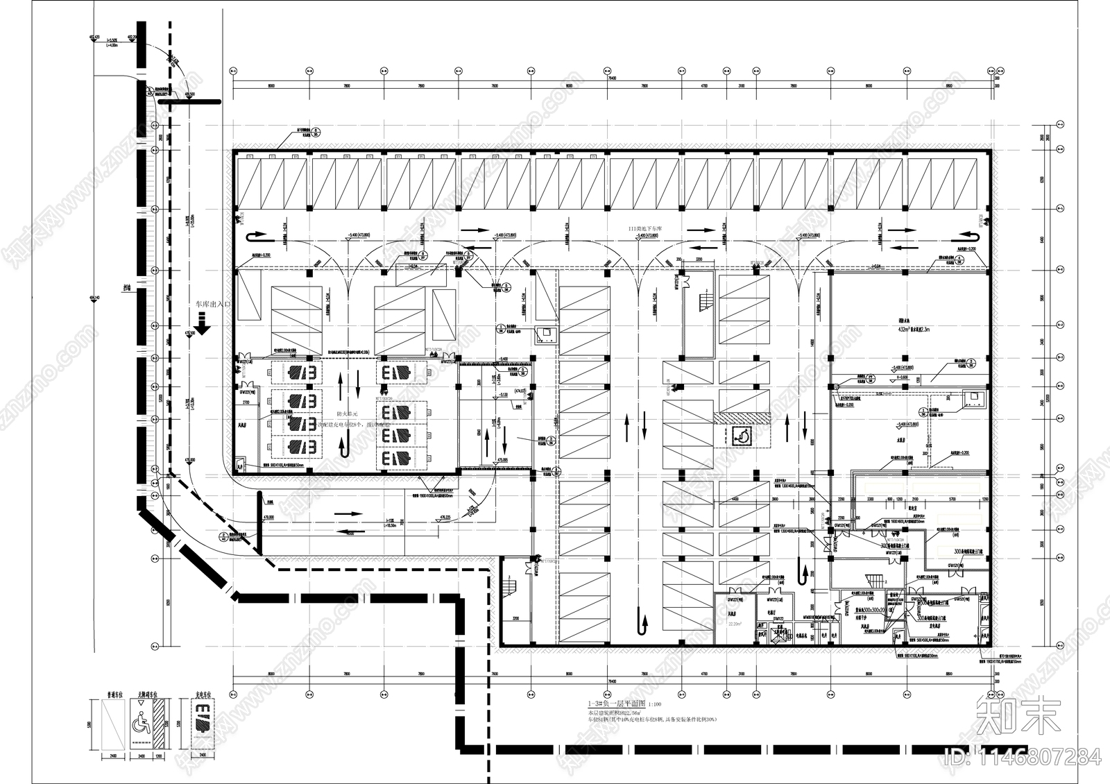 老年大学大型教学楼建筑cad施工图下载【ID:1146807284】
