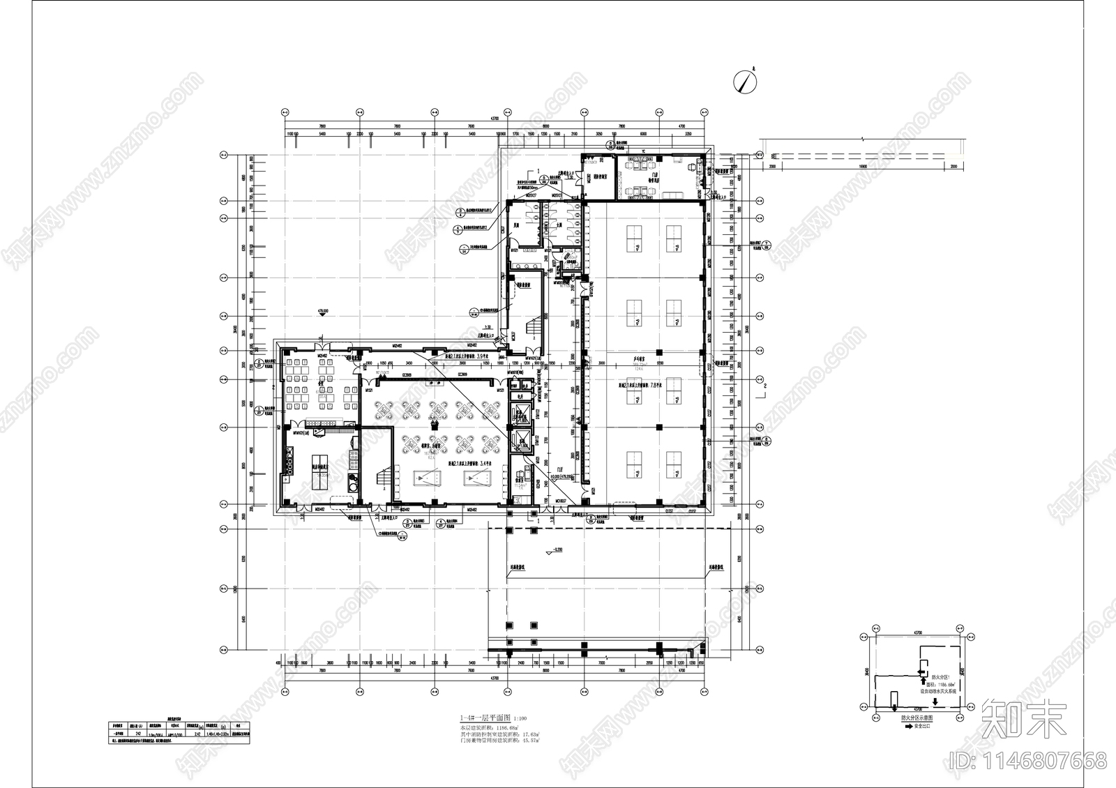 某会所建筑cad施工图下载【ID:1146807668】