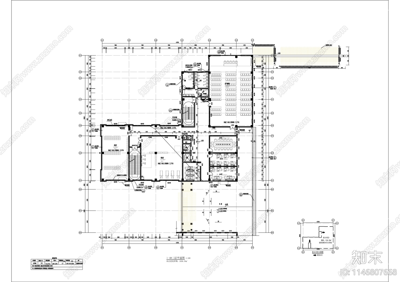 某会所建筑cad施工图下载【ID:1146807668】