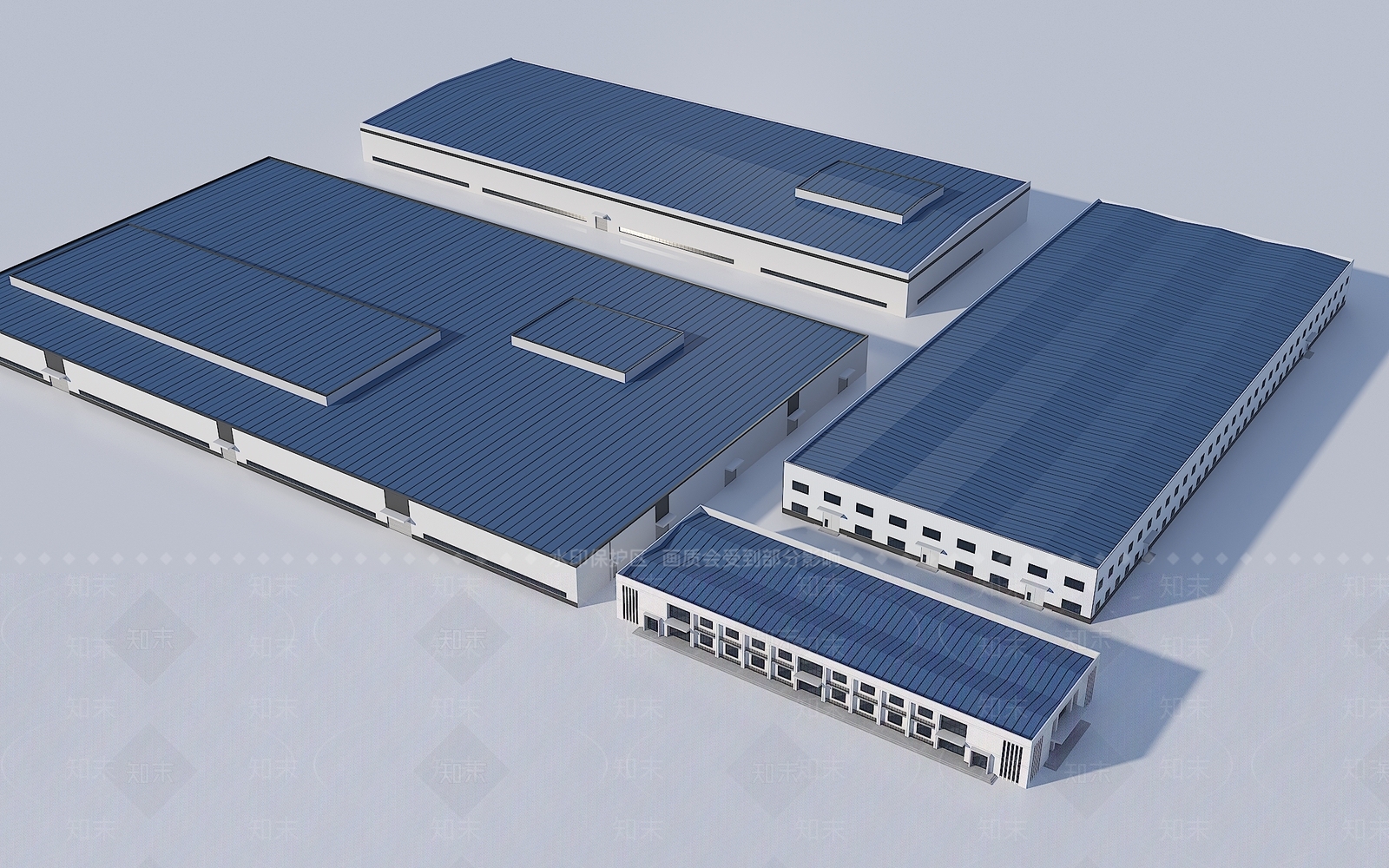 现代工业厂房3D模型下载【ID:1146812415】