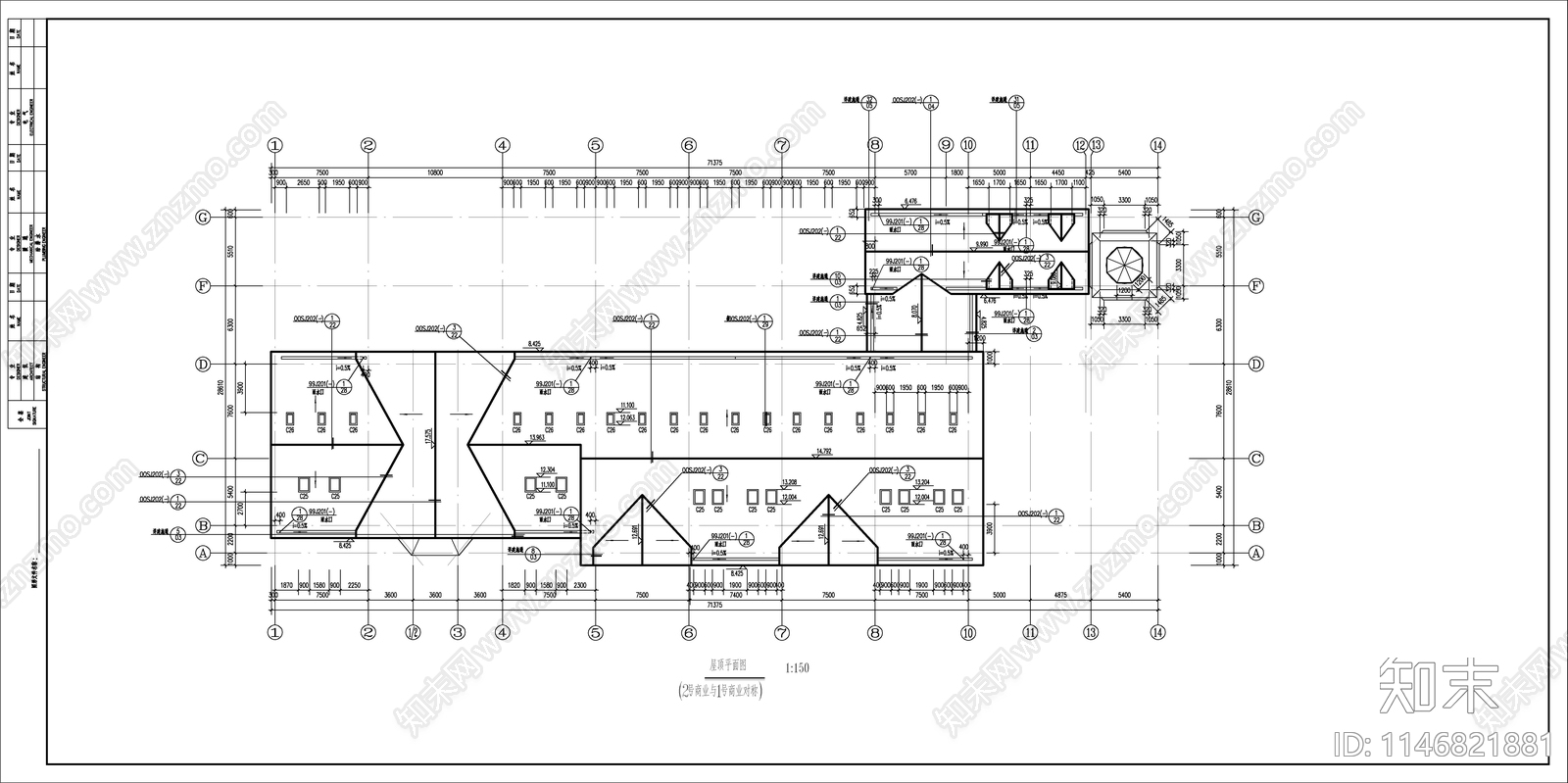 英式风格商业建筑图cad施工图下载【ID:1146821881】