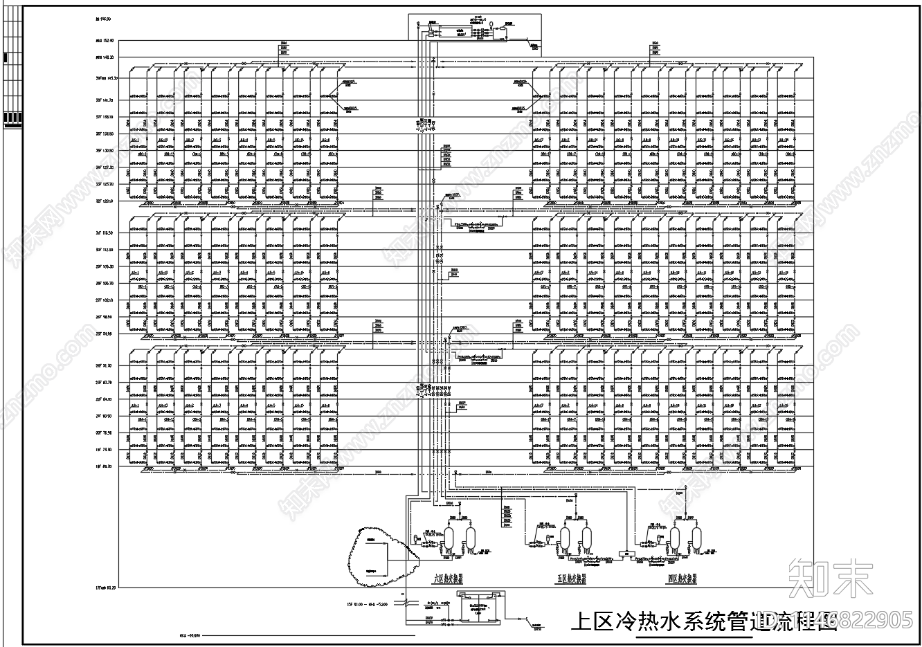 冷热水系统cad施工图下载【ID:1146822905】