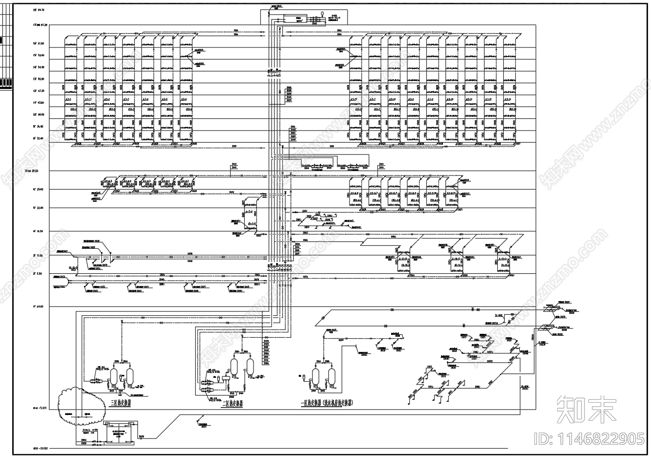 冷热水系统cad施工图下载【ID:1146822905】