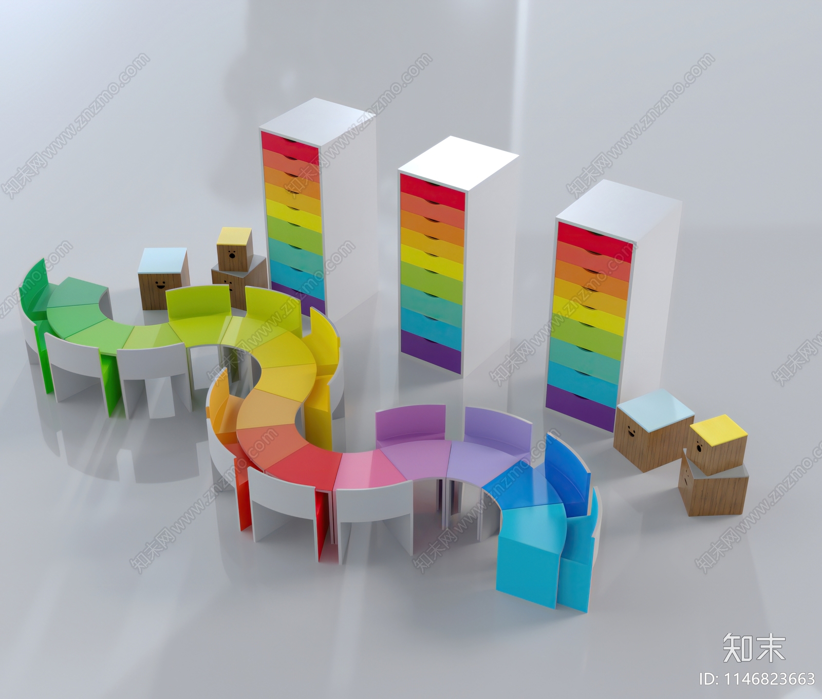 儿童家具3D模型下载【ID:1146823663】