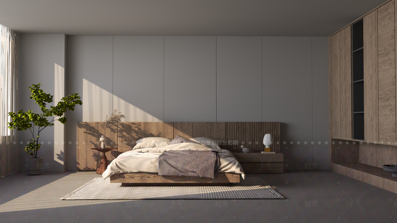 侘寂家居卧室SU模型下载【ID:1216015403】
