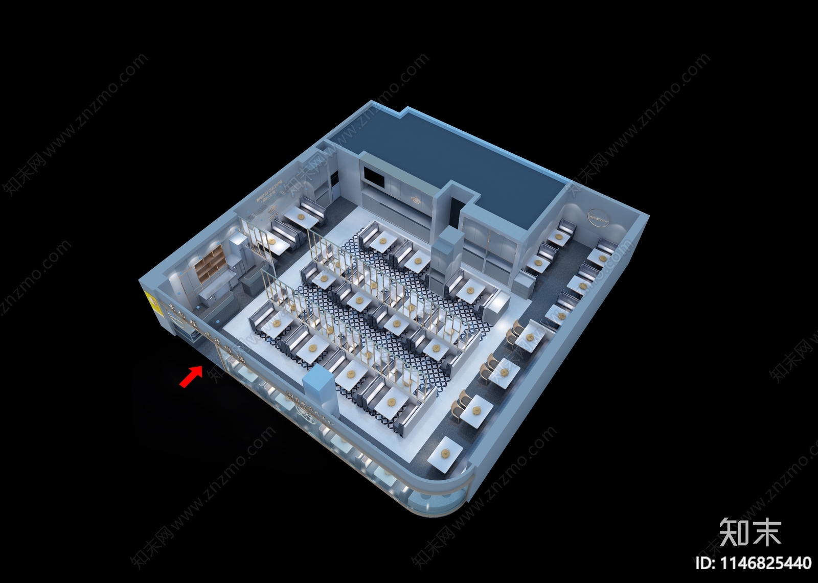 现代快餐厅3D模型下载【ID:1146825440】