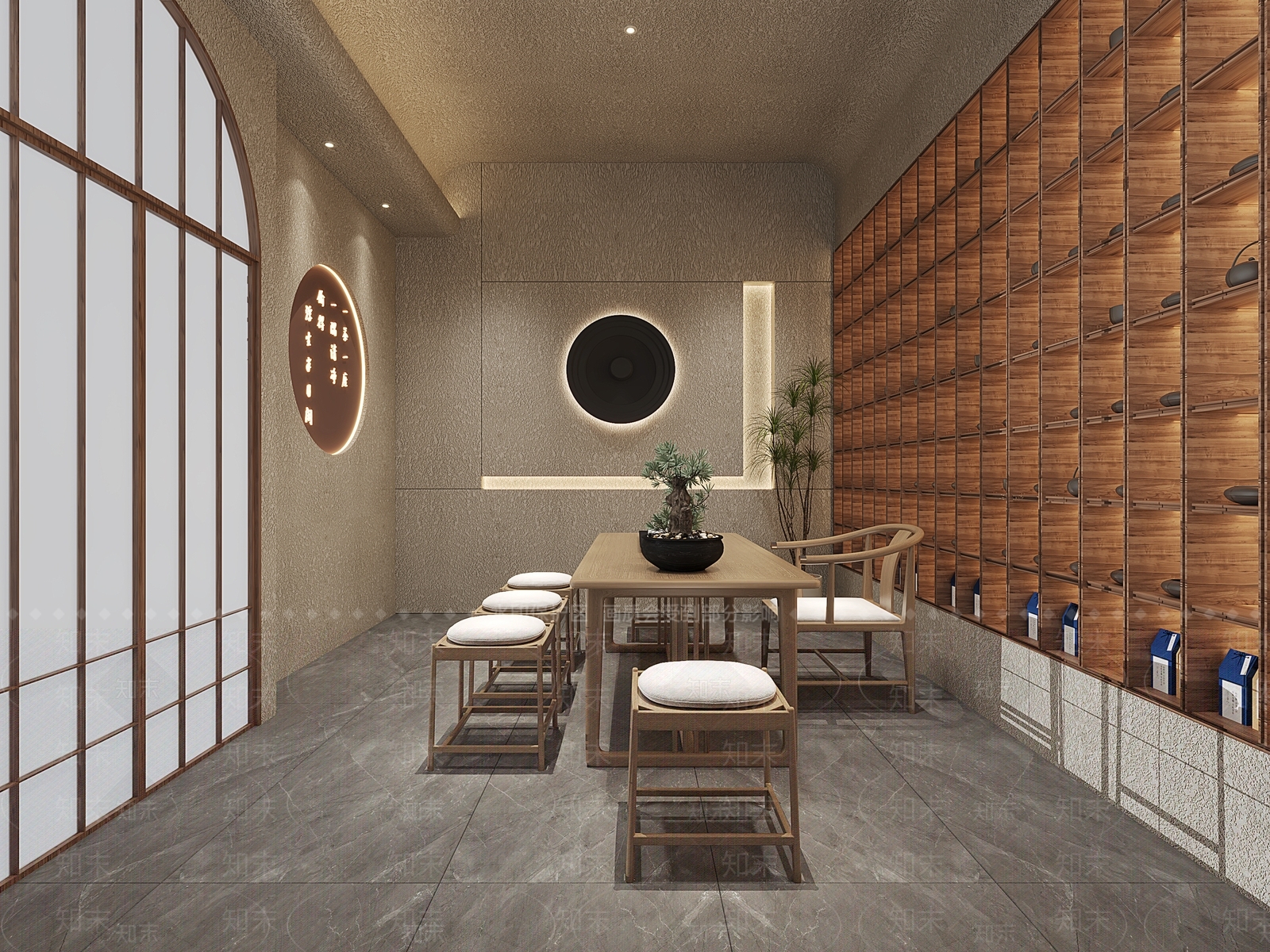 新中式茶室3D模型下载【ID:1146826137】