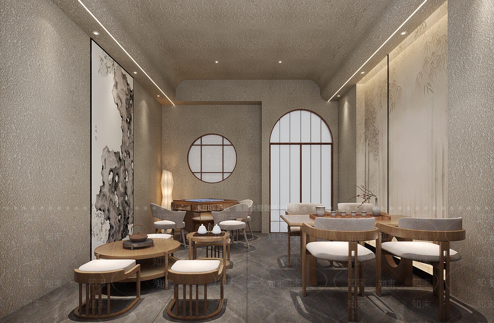 新中式茶餐厅3D模型下载【ID:1146826433】
