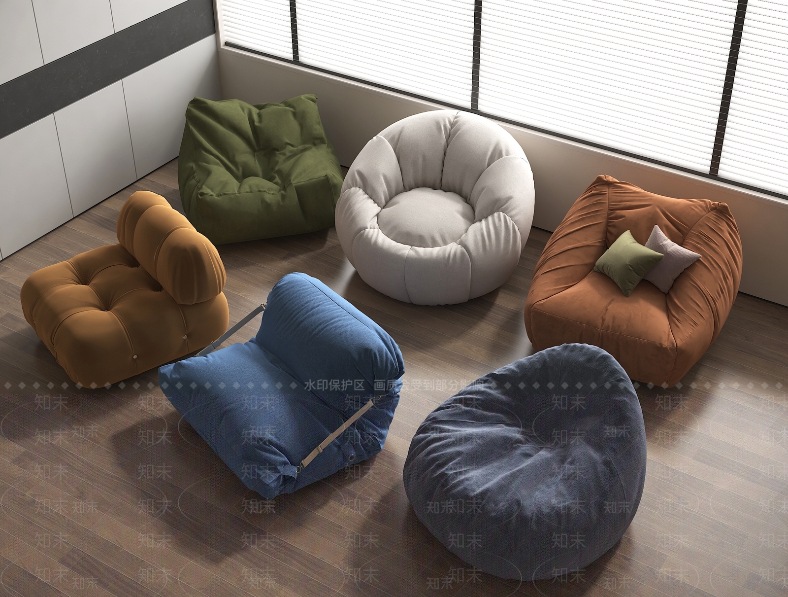 现代懒人沙发3D模型下载【ID:1146827189】