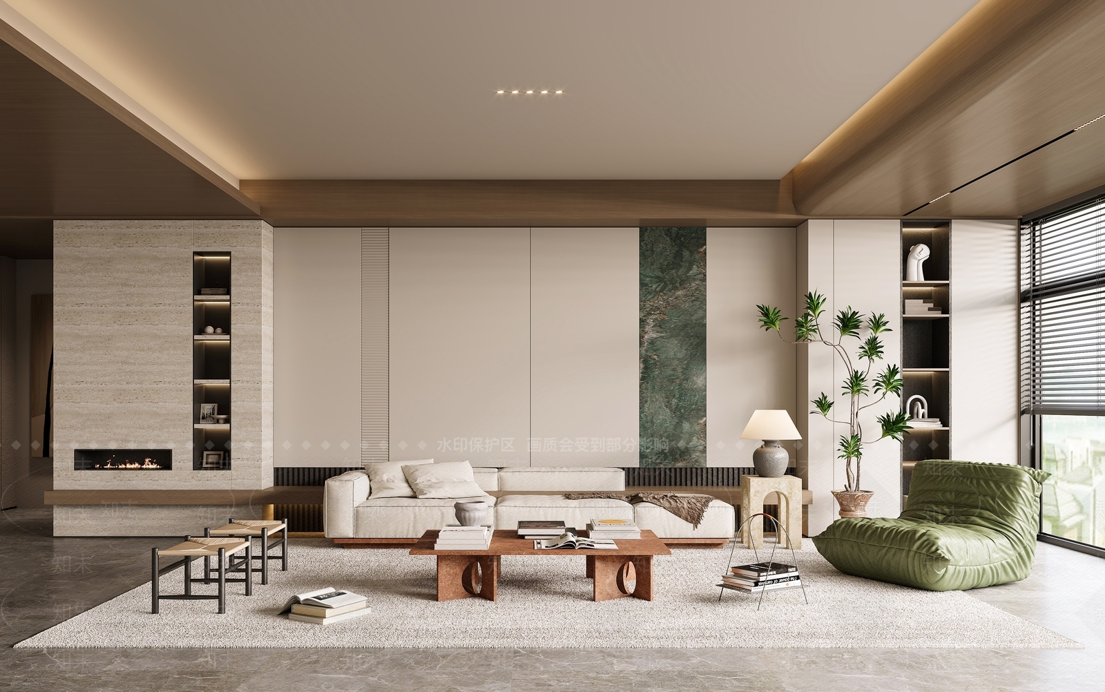 现代沙发背景3D模型下载【ID:1146830878】