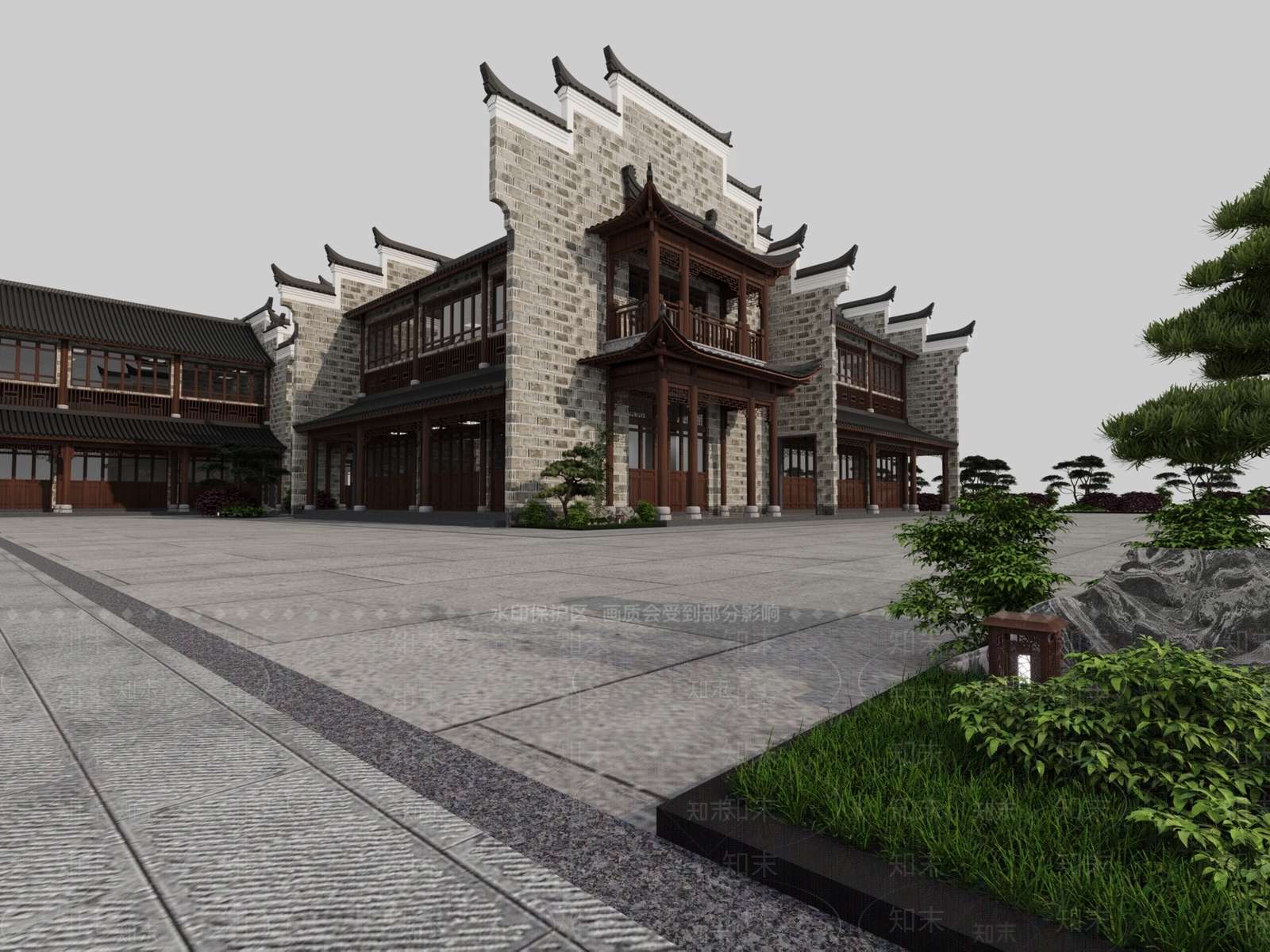 仿古建筑3D模型下载【ID:1146834076】