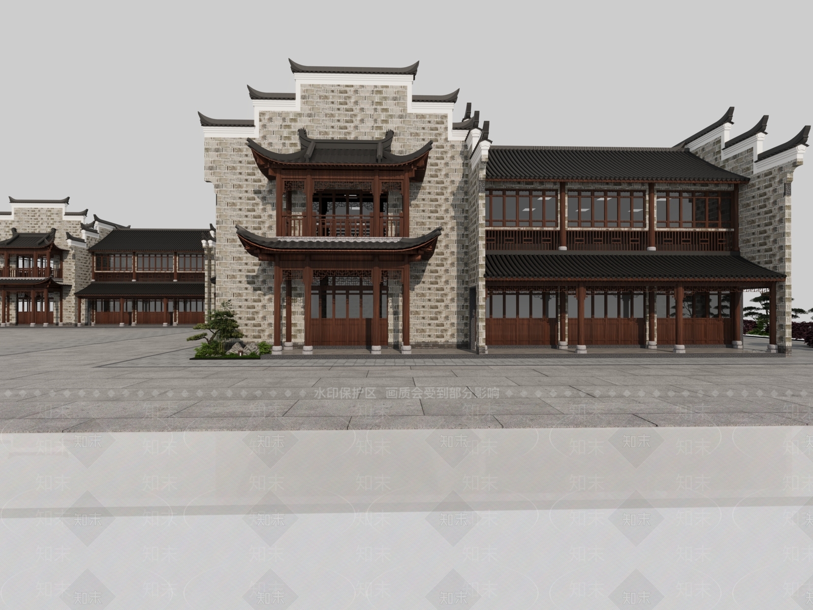 仿古建筑3D模型下载【ID:1146834076】
