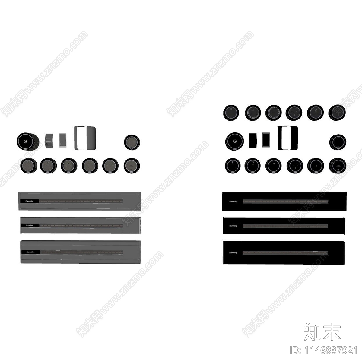 现代开关插座组合SU模型下载【ID:1146837921】