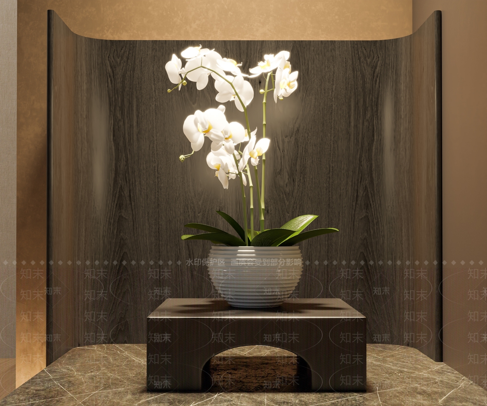 新中式盆栽花3D模型下载【ID:1146840720】