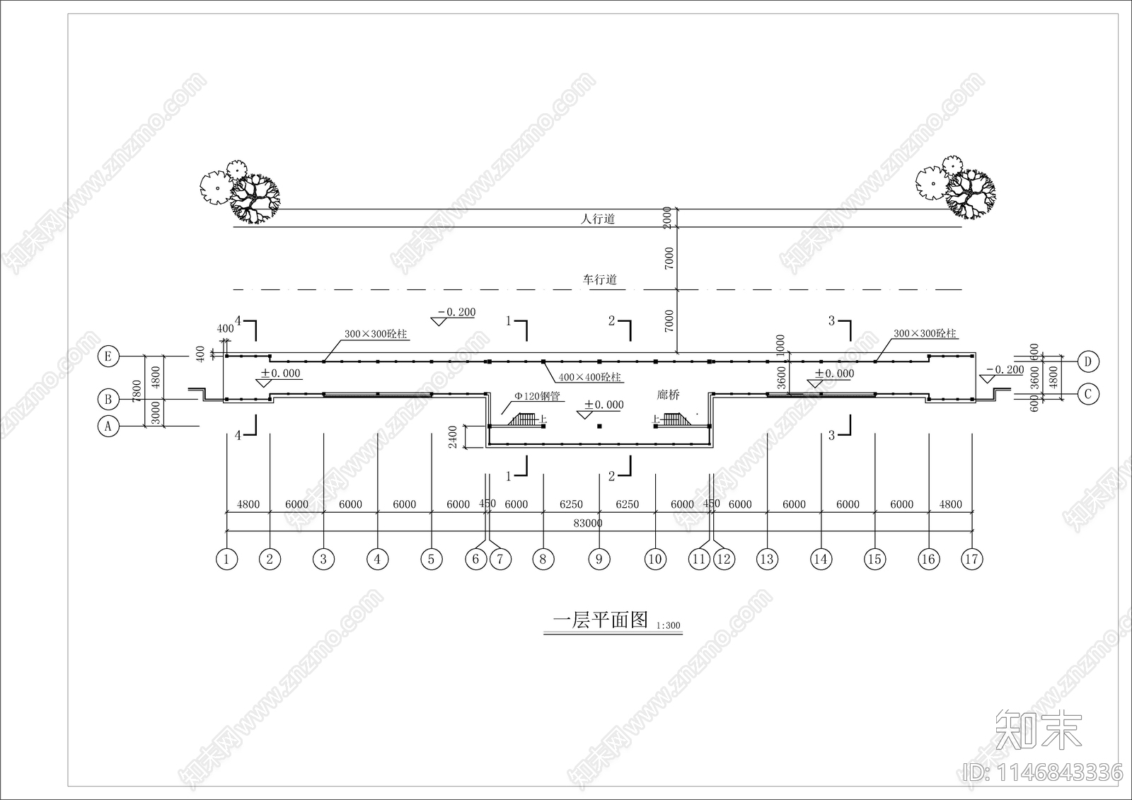 古建城楼建筑cad施工图下载【ID:1146843336】