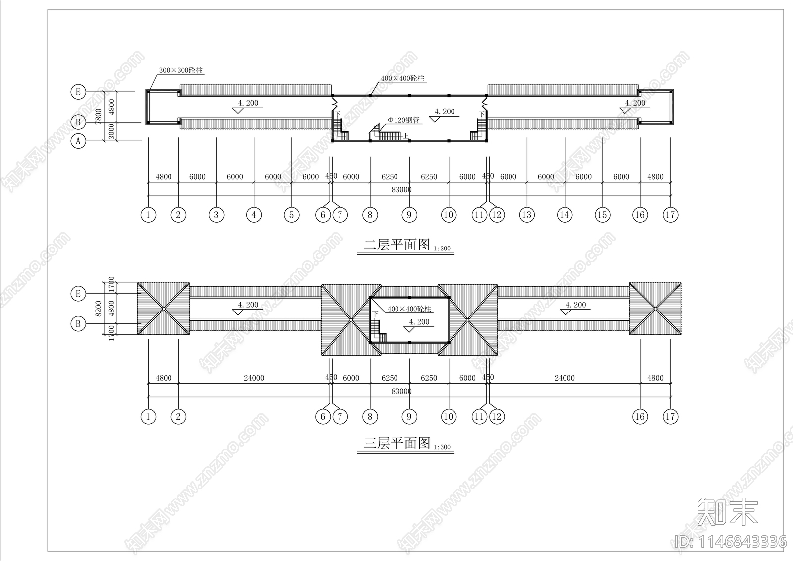 古建城楼建筑cad施工图下载【ID:1146843336】