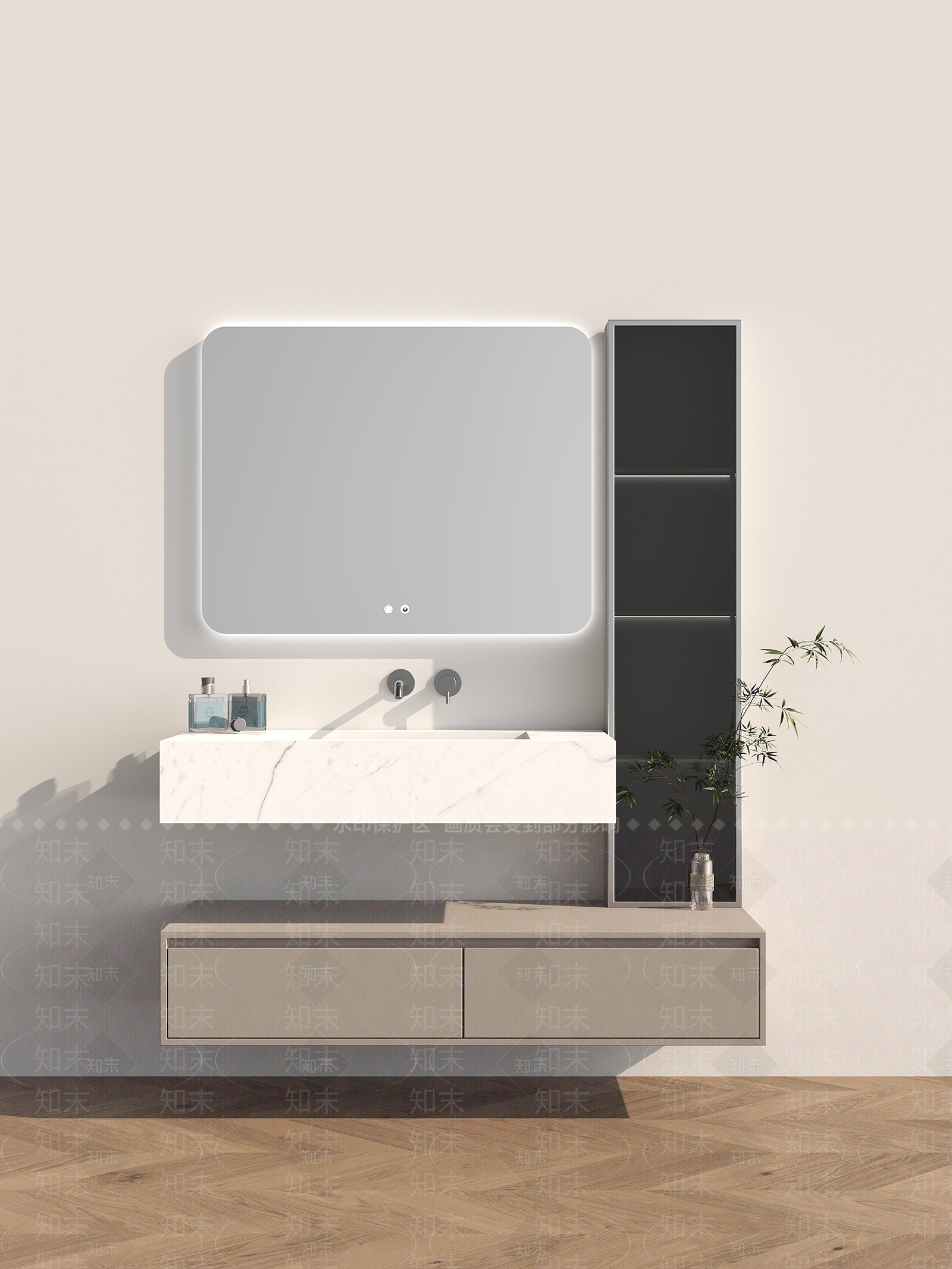 现代浴室柜3D模型下载【ID:1146843792】