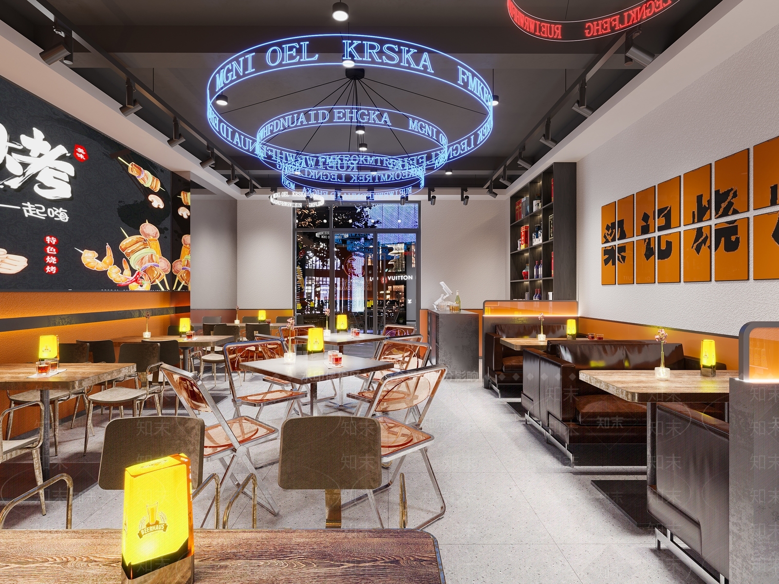 工业风烧烤店3D模型下载【ID:1146854255】