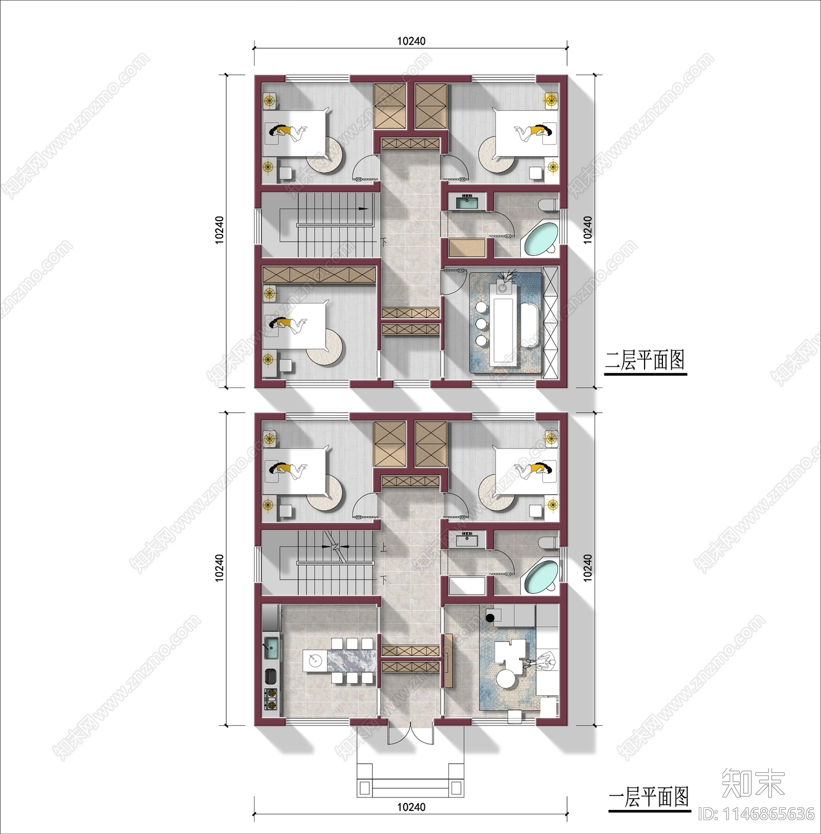 自建房室内cad施工图下载【ID:1146865636】