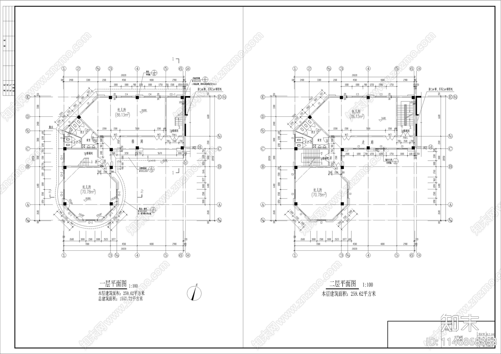 欧式现代小区用房建筑cad施工图下载【ID:1146868353】