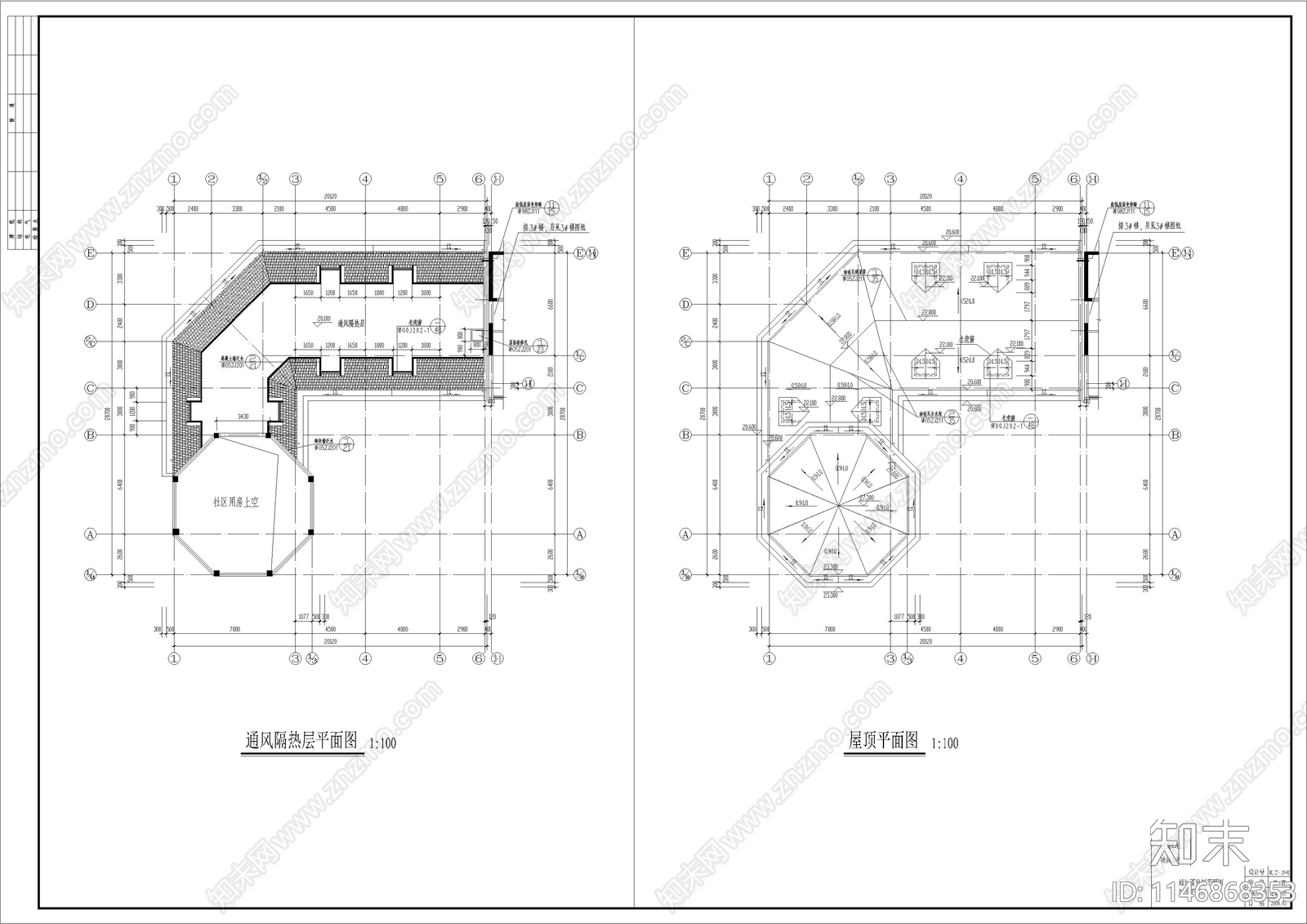 欧式现代小区用房建筑cad施工图下载【ID:1146868353】