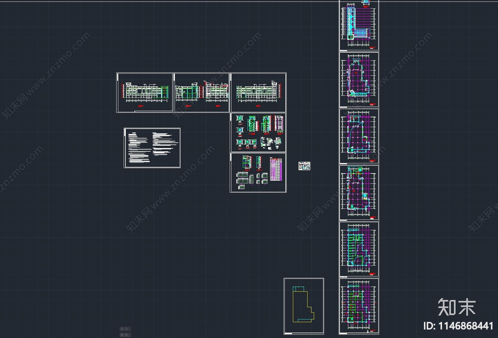 农贸市场建筑cad施工图下载【ID:1146868441】