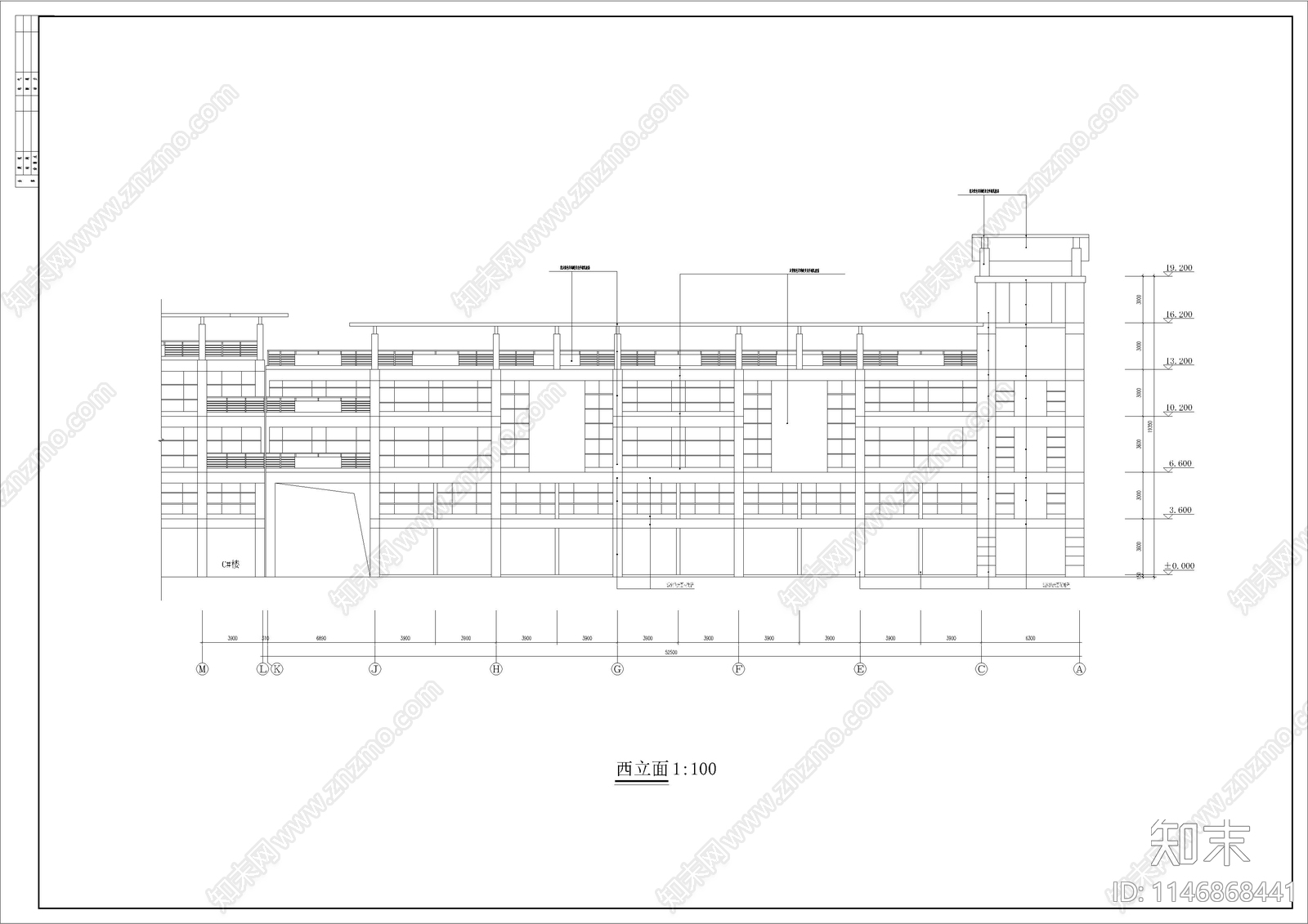 农贸市场建筑cad施工图下载【ID:1146868441】