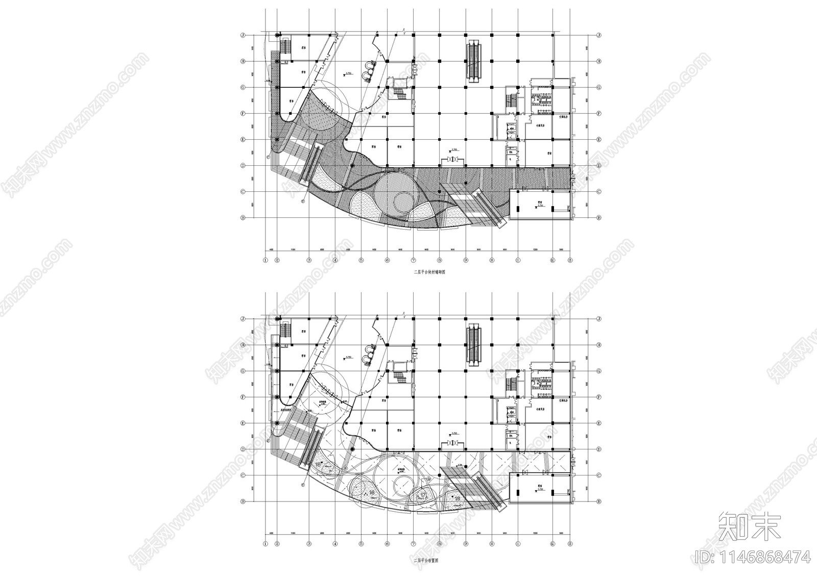 九层大型商场建筑cad施工图下载【ID:1146868474】