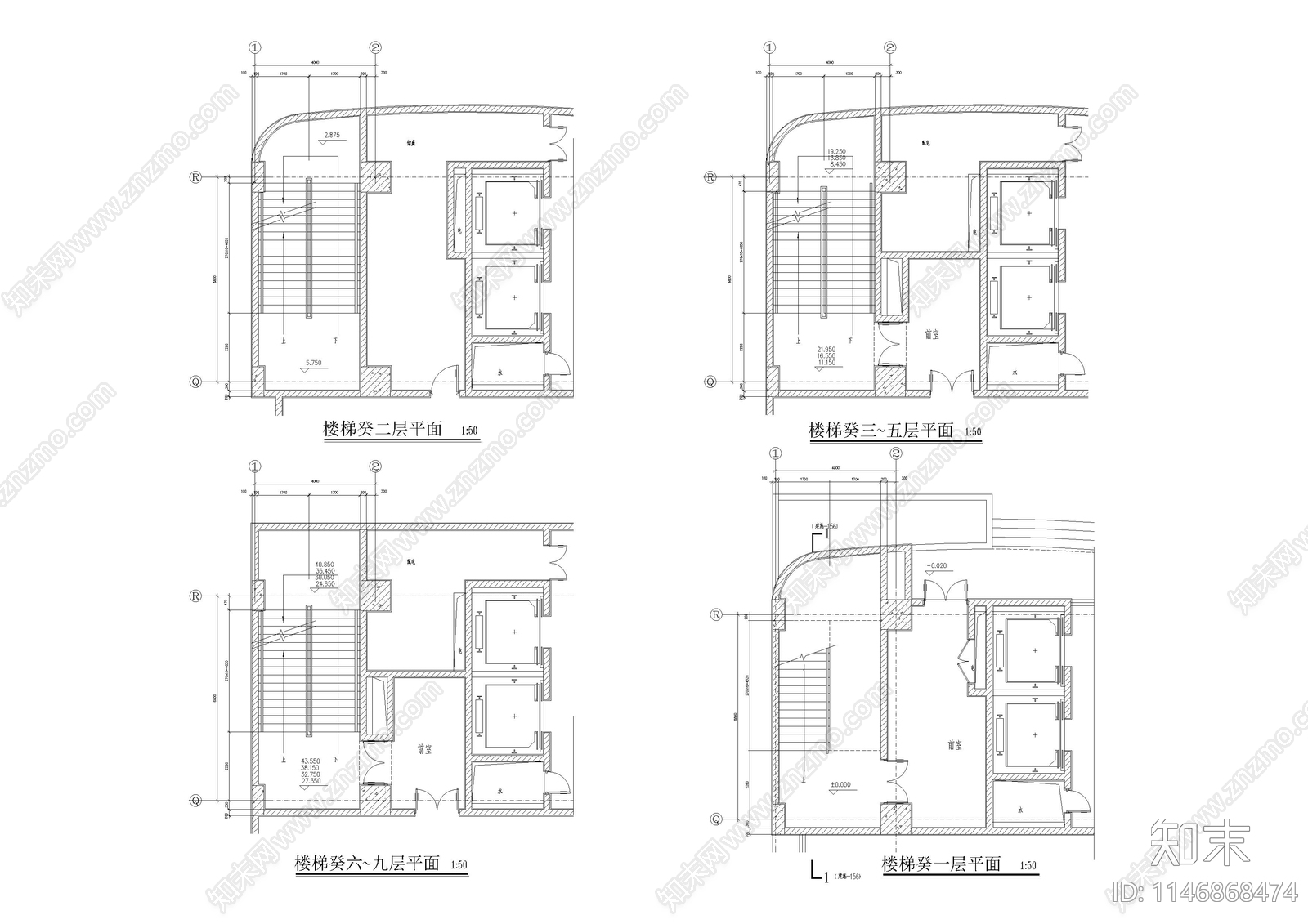 九层大型商场建筑cad施工图下载【ID:1146868474】