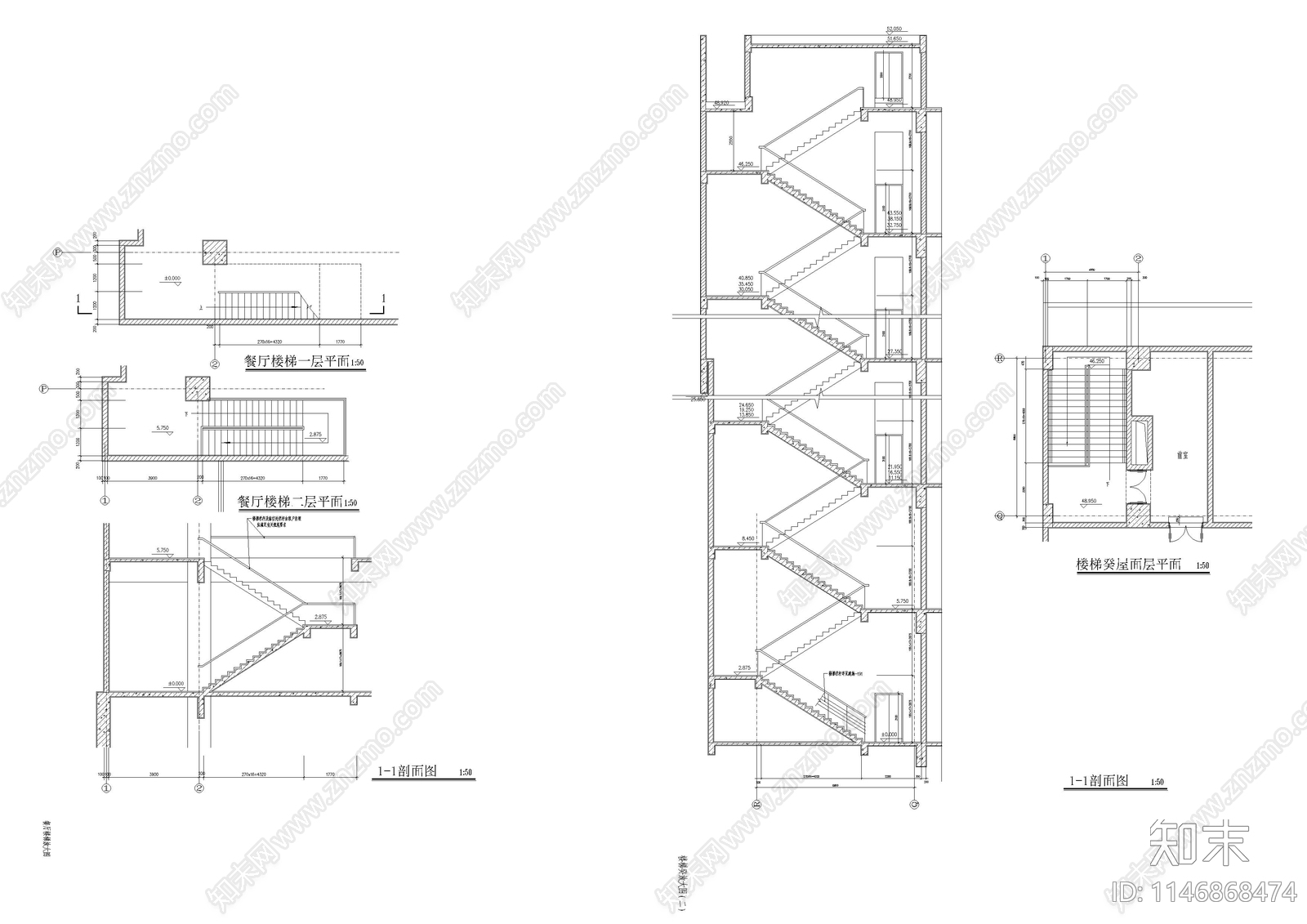 九层大型商场建筑cad施工图下载【ID:1146868474】