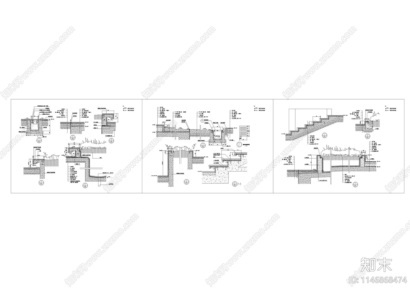 九层大型商场建筑cad施工图下载【ID:1146868474】