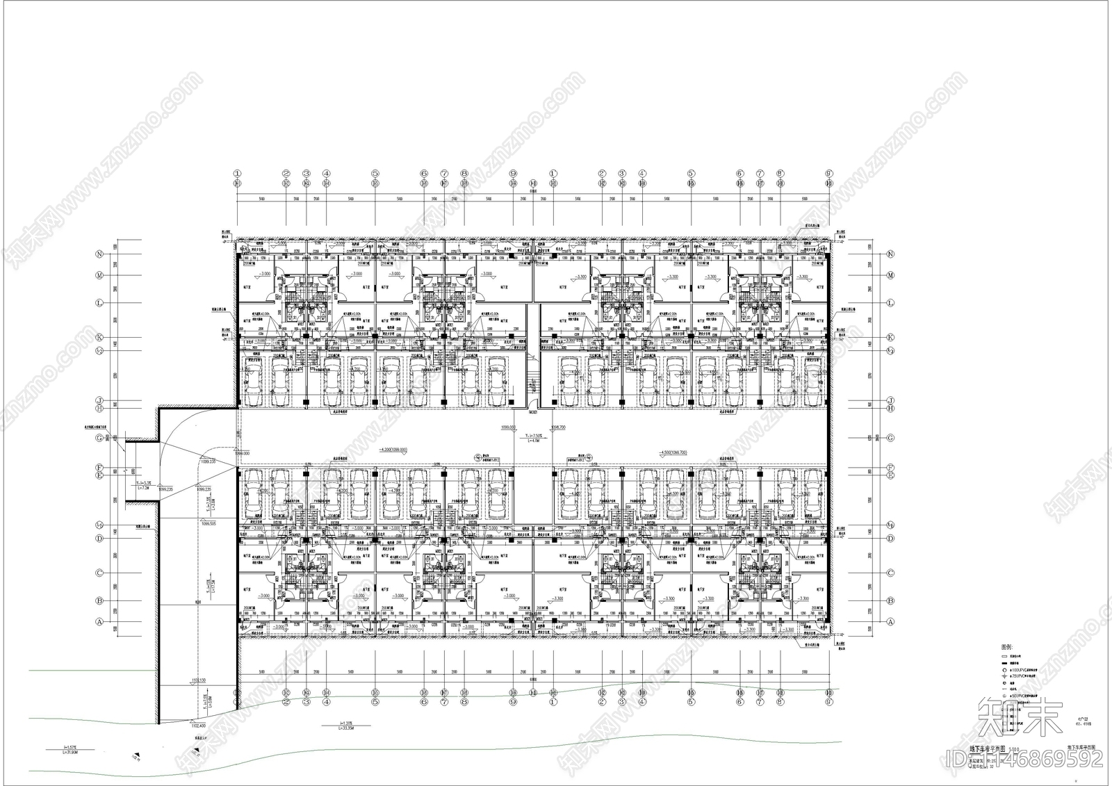 大型商业建筑群联排砂岩合院建筑cad施工图下载【ID:1146869592】