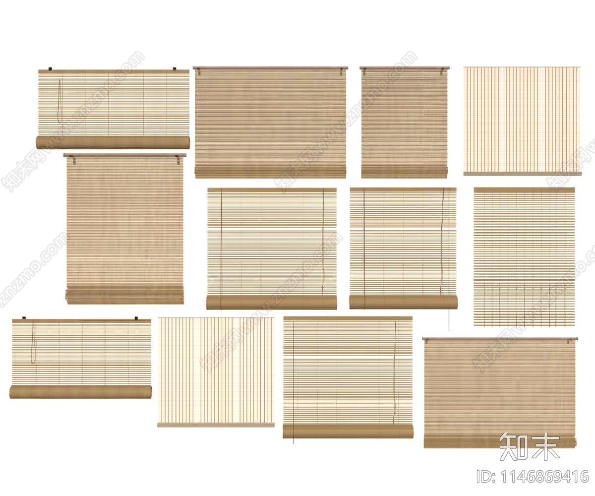 现代百叶帘SU模型下载【ID:1146869416】