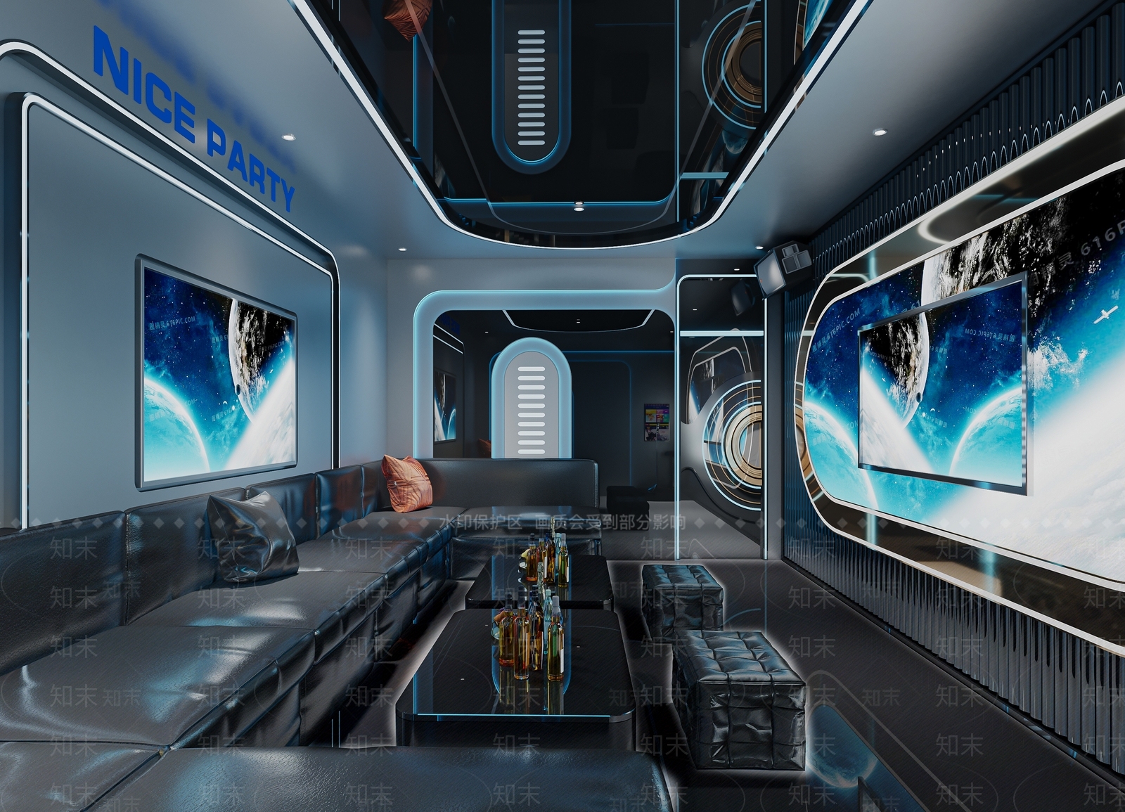 现代娱乐空间3D模型下载【ID:1146870035】