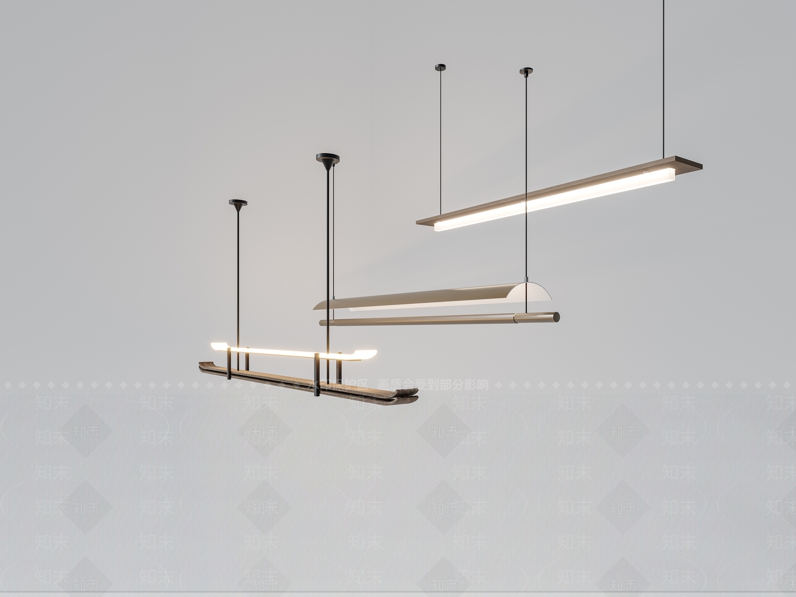 新中式茶室吊灯3D模型下载【ID:1146872354】