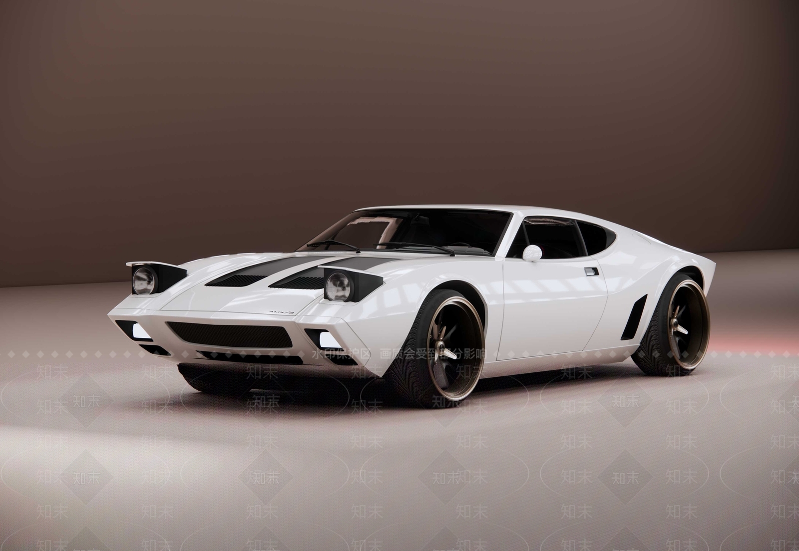复古超级跑车SU模型下载【ID:1146873558】