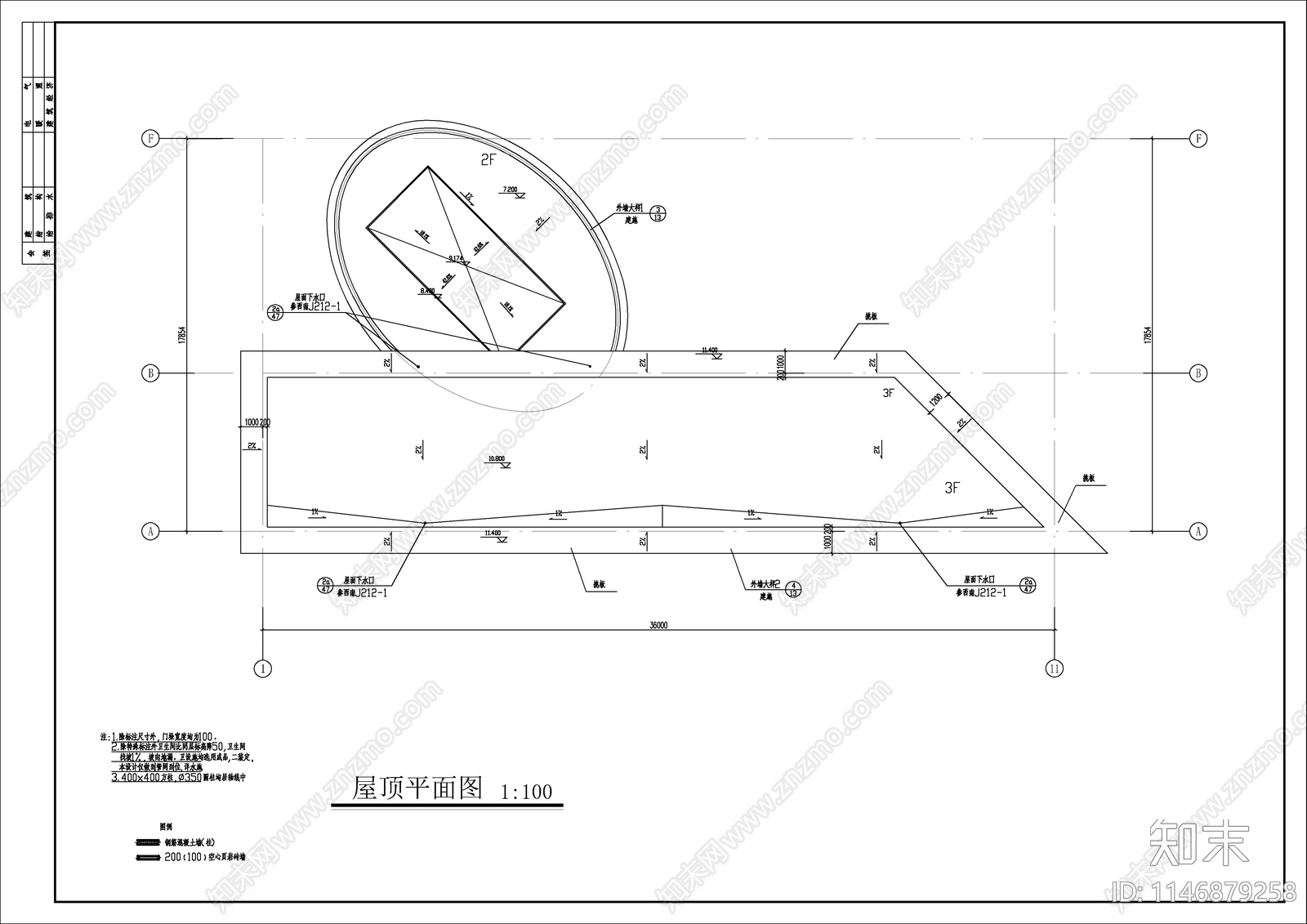 某小区会所建筑cad施工图下载【ID:1146879258】