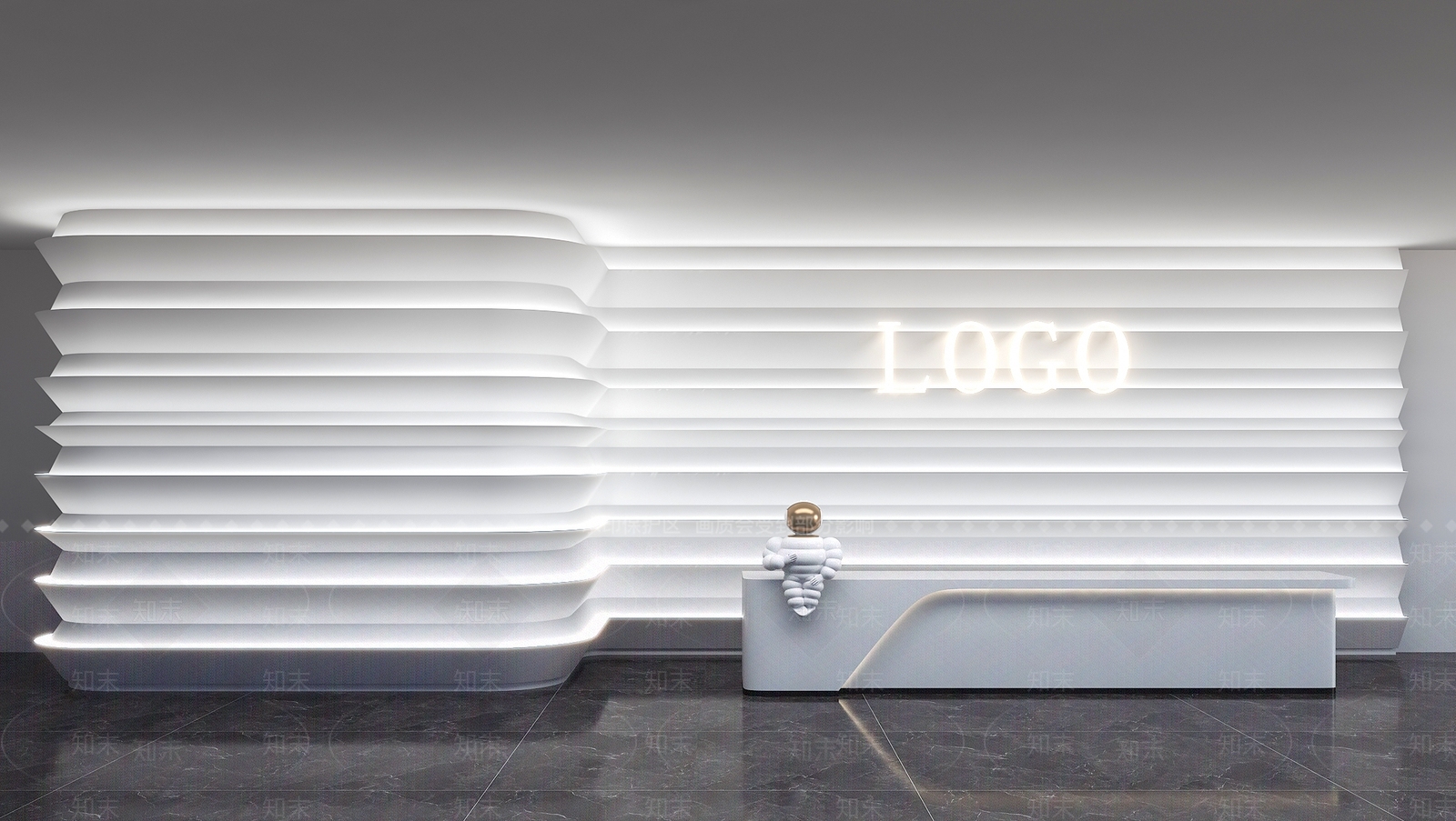 现代异形前台大厅3D模型下载【ID:1147107265】