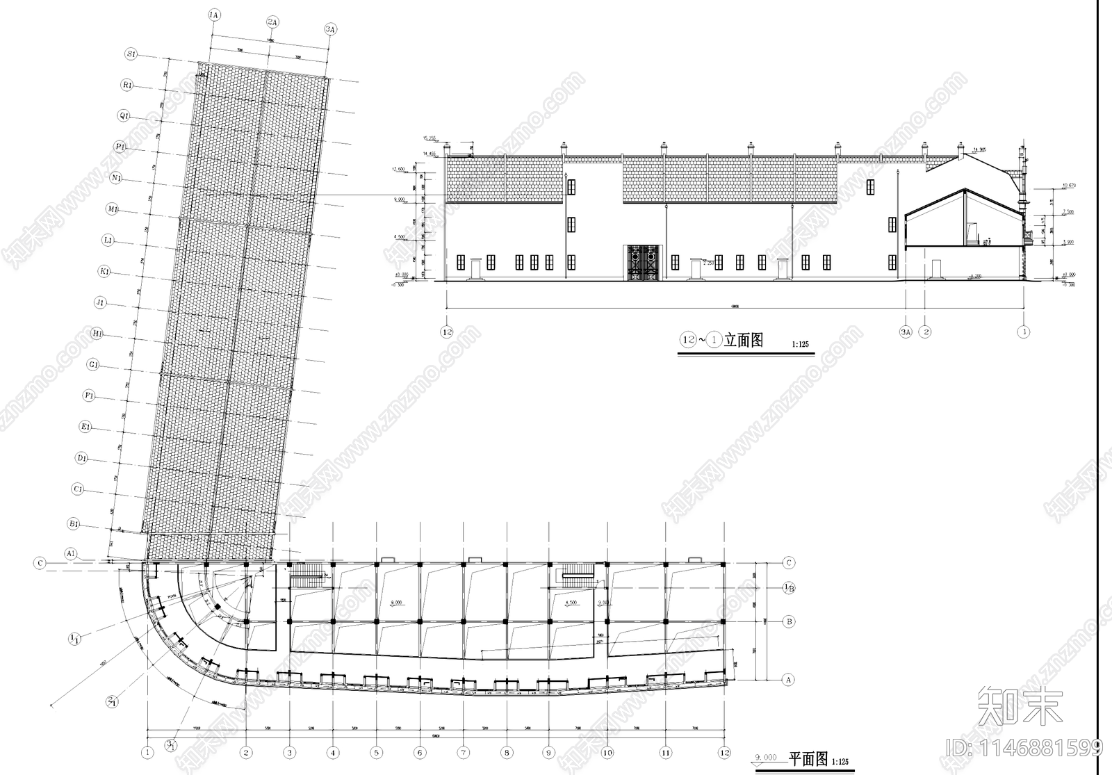 欧式凯司令咖啡馆古建筑cad施工图下载【ID:1146881599】