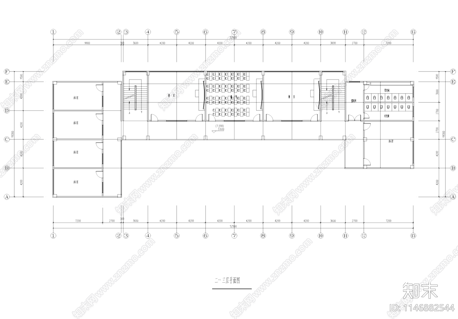 中式川南风格综合教学楼建筑cad施工图下载【ID:1146882544】