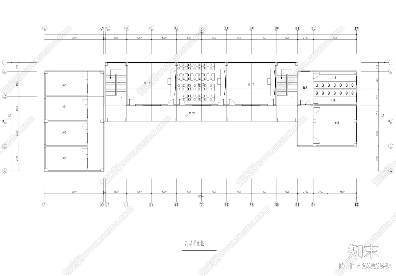 中式川南风格综合教学楼建筑cad施工图下载【ID:1146882544】