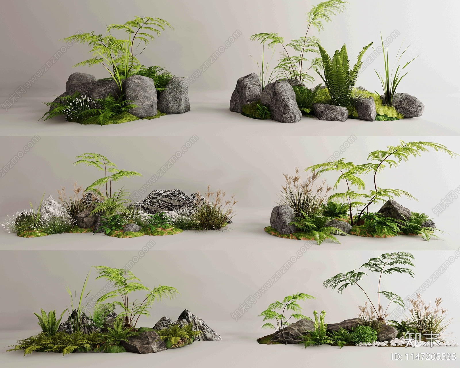 植物堆3D模型下载【ID:1147205535】