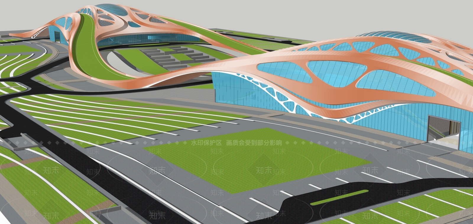 现代文化建筑SU模型下载【ID:1146890483】